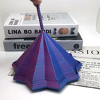 Jucarie Decompresie, Model Stea 3D, DuoChrome, Maner Spirala, Turn Magic Geometric, Multiple Forme, Anti-stress, 11 cm, Negru/Mov