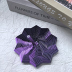 Jucarie Decompresie, Model Stea 3D, DuoChrome, Maner Spirala, Turn Magic Geometric, Multiple Forme, Anti-stress, 11 cm, Negru/Mov