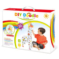 Jucarie Educativa pentru Copii, Model Girafa 3D, Set de Asamblat si Colorat din Carton, Puzzle 3D Educativ, 31 x 7.5 x 54 cm, 3+ ani, Alb Multicolor