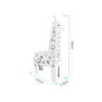 Jucarie Educativa pentru Copii, Model Girafa 3D, Set de Asamblat si Colorat din Carton, Puzzle 3D Educativ, 31 x 7.5 x 54 cm, 3+ ani, Alb Multicolor