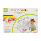 Jucarie Educativa pentru Copii, Model Masinuta 3D, Jucarie de Asamblat si Colorat, din Carton, 28 x 20 cm, 3+ ani, Alb