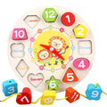 Jucarie Educativa , Tip Montessori, Model Ceas Leu, din Lemn, + 36 Luni, 12 Piese, 17 cm, Multicolor