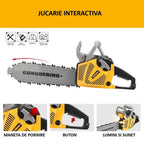 Jucarie Fierastrau Electric pentru Copii, cu Sunete si Lumini, Joc de Rol Interactiv, +3 Ani, 43 x 10 x 18.5 cm, Portocaliu