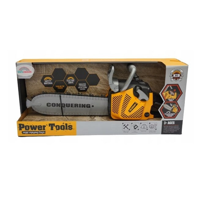 Jucarie Fierastrau Electric pentru Copii, cu Sunete si Lumini, Joc de Rol Interactiv, +3 Ani, 43 x 10 x 18.5 cm, Portocaliu