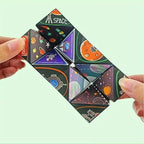 Jucarie Interactiva, 3D Cub Rubik, Diferite Forme, Anti-stress, Tema Spatiu Cosmic, Multicolor