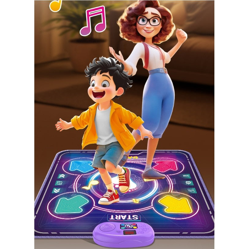 Jucarie Interactiva, Covor Muzical de Dans, 4-6 Ani, Bluetooth, 4 Moduri, 90 x 90 cm, Mov