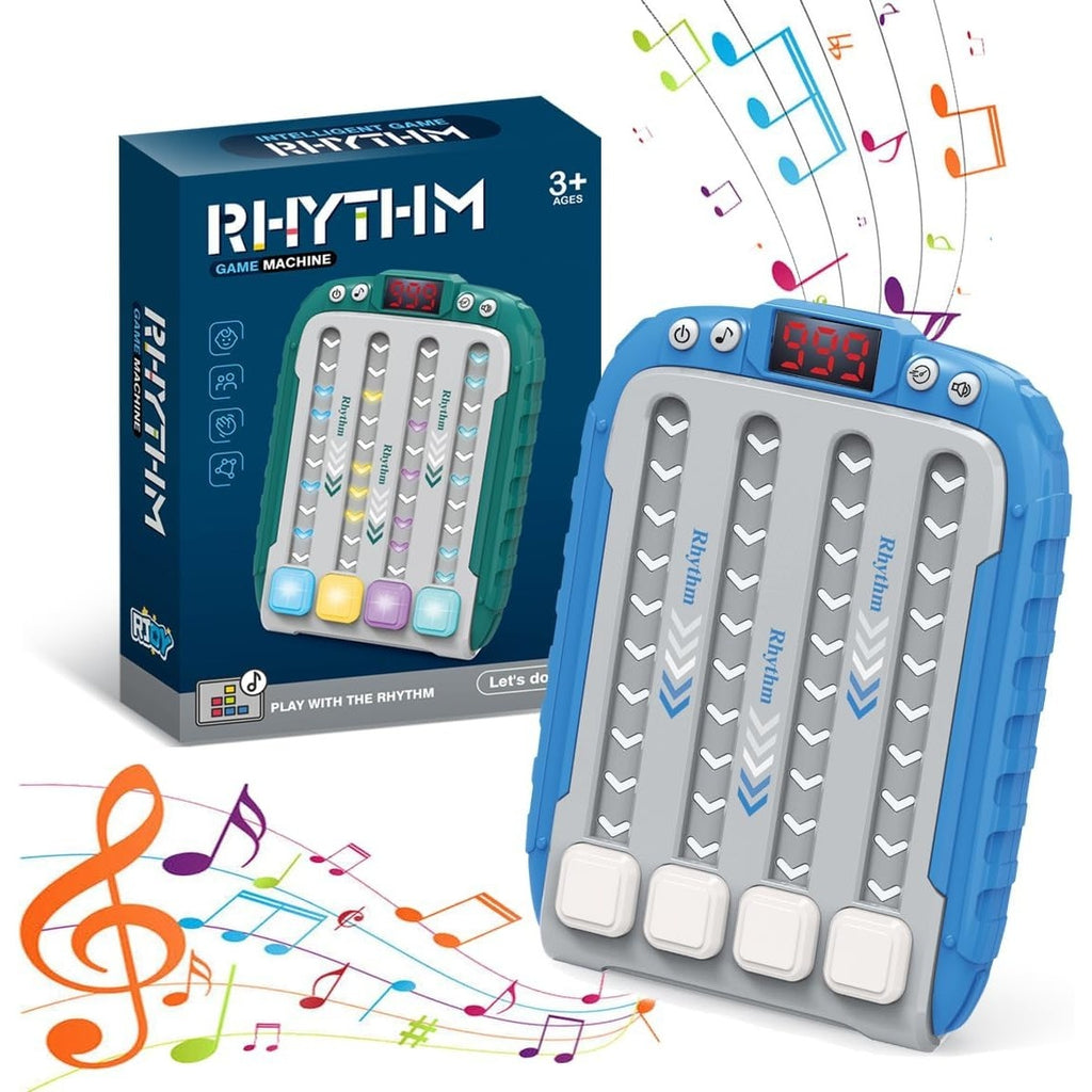 Jucarie Interactiva, Joc Rhythm, +3 Ani, din ABS, 6 Niveluri, 15 x 3 x 11 cm, Functie Muzicala, Albastru