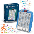 Jucarie Interactiva, Joc Rhythm, +3 Ani, din ABS, 6 Niveluri, 15 x 3 x 11 cm, Functie Muzicala, Albastru