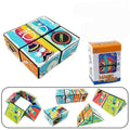 Jucarie Interactiva, Magic Cube, Puzzle, Diferite Forme, Anti-stress, 8 x 8 x 3 cm, Multicolor