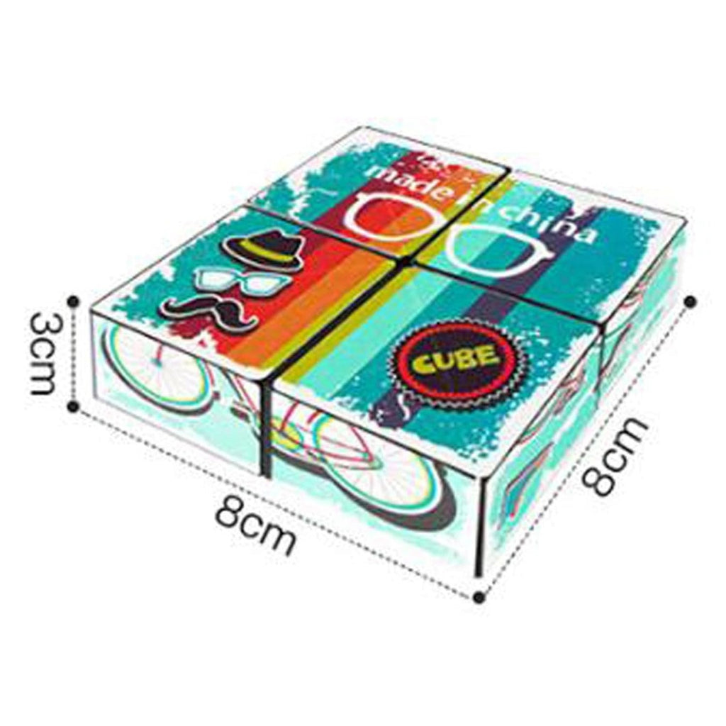 Jucarie Interactiva, Magic Cube, Puzzle, Diferite Forme, Anti-stress, 8 x 8 x 3 cm, Multicolor