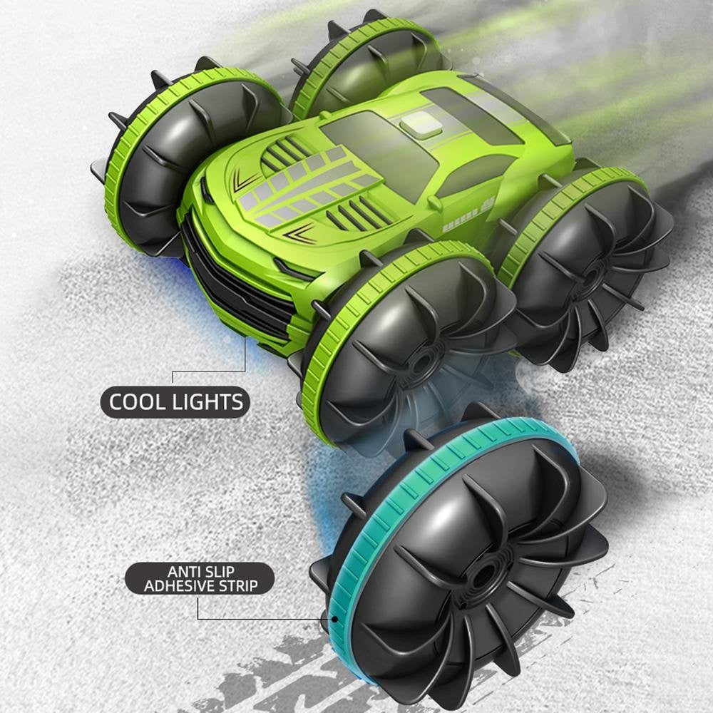 Jucarie interactiva masina cu telecomanda 2.4G, 360 Spin, Verde