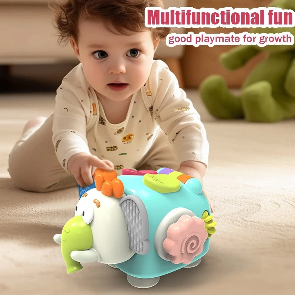 Jucarie interactiva Montessori, Jucarie pentru Bebelusi, Model Elefant Dragut