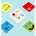 Jucarie Pentru Copii Montessori Cub din Lemn, 64 de Carti Distractive, Clepsidra si Clopotel inclus,+3 ani, multicolor