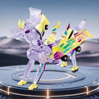 Jucarie Transformabila 2in1, Crystal Wing Flying Dragon, Masina/Dragon, Atractie Magnetica, Fluorescent, +3 Ani, din ABS, Multicolor