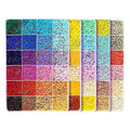 Kit de Margele Perle, Set DIY 3D din 120 de Culori, 10000 de piese, Instrumente pentru Margele Incluse, 2.6 mm in cutie, Multicolor