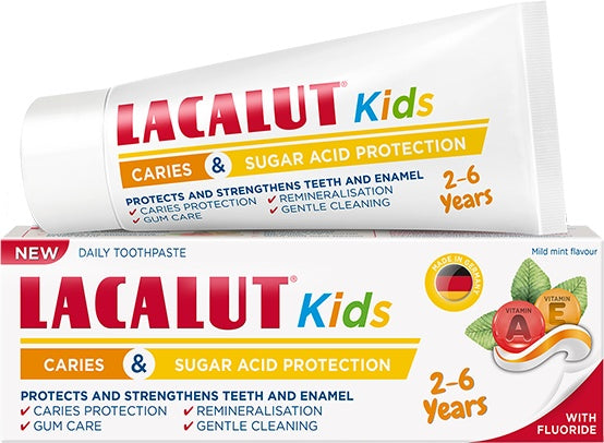 Lacalut Pasta de dinti pentru copii de la 2-6 ani protectie anticarie si zaharuri, 55ml