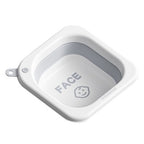 Lavoar Pliabil, pentru Copii 1-8 Ani, 28.5x28.5x10 cm, din PE+PP, 3.5l, Model Fata, Gri
