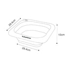 Lavoar Pliabil, pentru Copii 1-8 Ani, 28.5x28.5x10 cm, din PE+PP, 3.5l, Model Fata, Gri