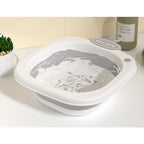 Lavoar Pliabil, pentru Copii 1-8 Ani, 28.5x28.5x10 cm, din PE+PP, 3.5l, Model Picioare, Gri