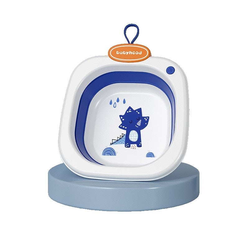 Lavoar Pliabil, pentru Copii 1-8 Ani, Model Animat, din PP+TPE, 32x29x10 cm, Albastru