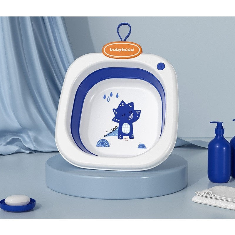 Lavoar Pliabil, pentru Copii 1-8 Ani, Model Animat, din PP+TPE, 32x29x10 cm, Albastru