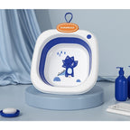 Lavoar Pliabil, pentru Copii 1-8 Ani, Model Animat, din PP+TPE, 32x29x10 cm, Albastru