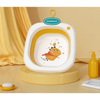Lavoar Pliabil, pentru Copii 1-8 Ani, Model Animat, din PP+TPE, 32x29x10 cm, Portocaliu