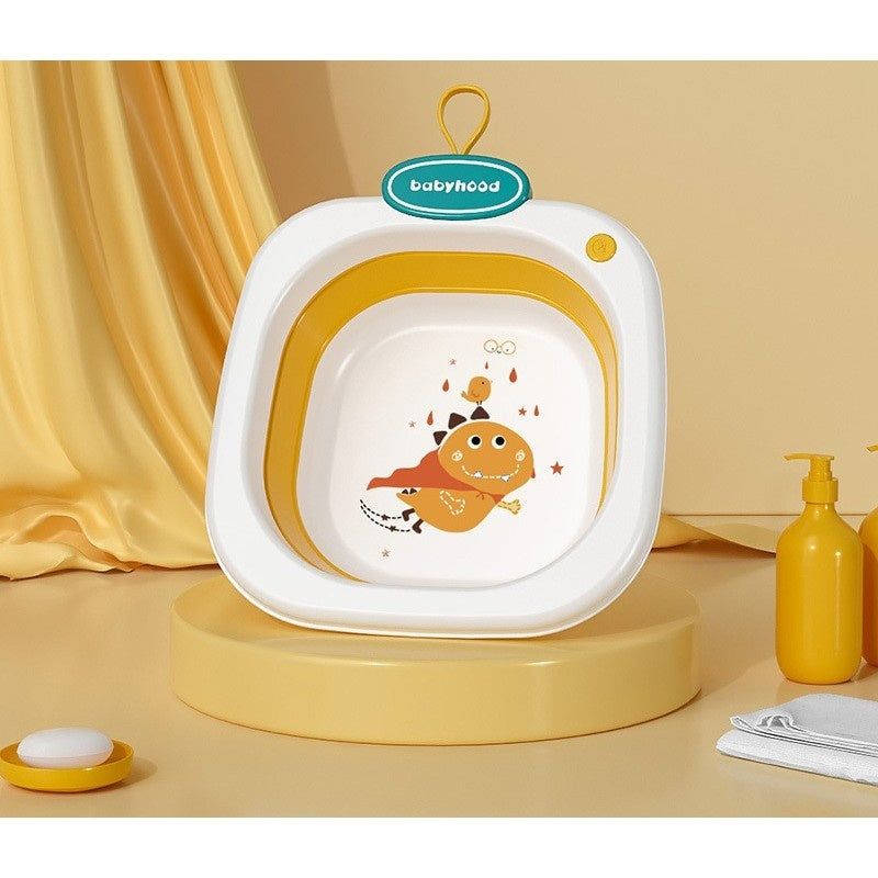 Lavoar Pliabil, pentru Copii 1-8 Ani, Model Animat, din PP+TPE, 32x29x10 cm, Portocaliu