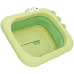 Lavoar Pliabil, pentru Copii, din PP/TPE, Portabil, Model Crocodil, 30x24.5x9 cm, Verde