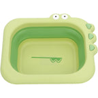 Lavoar Pliabil, pentru Copii, din PP/TPE, Portabil, Model Crocodil, 30x24.5x9 cm, Verde