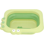 Lavoar Pliabil, pentru Copii, din PP/TPE, Portabil, Model Crocodil, 30x24.5x9 cm, Verde