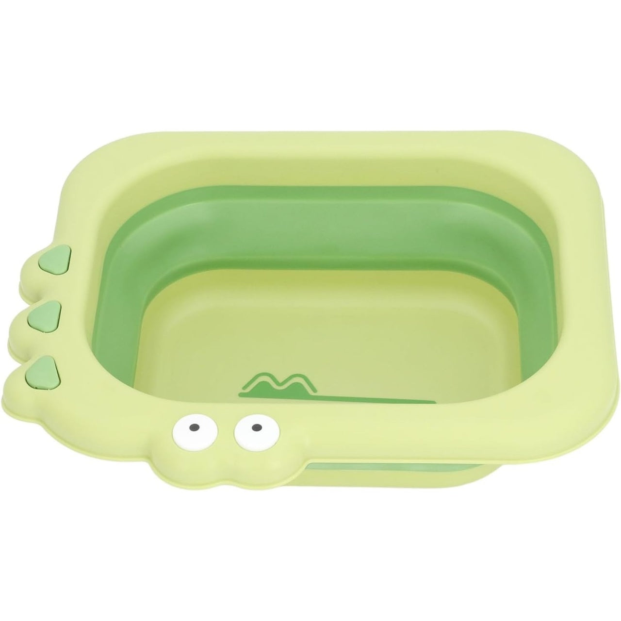 Lavoar Pliabil, pentru Copii, din PP/TPE, Portabil, Model Crocodil, 30x24.5x9 cm, Verde
