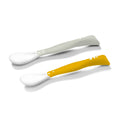 Lingurite flexibile, Gri/Galben, + 6 luni, 2 bucati, Babyono