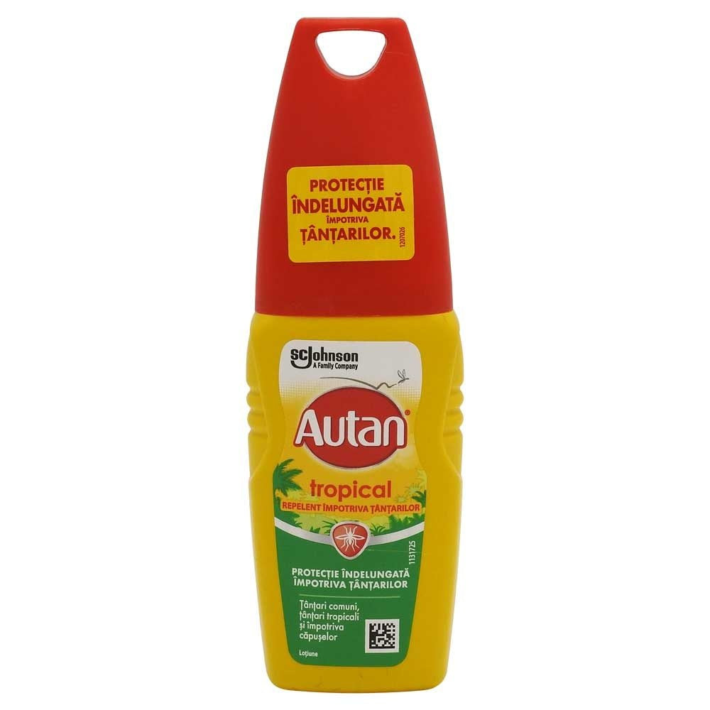 Lotiune cu efect repelent pentru insecte Tropical, 100 ml, Autan