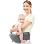 Marsupiu Ergonomic 3in1, pentru Bebelusi si Copii, 0-36 Luni, Bretele Reglabile pentru Umar si Sold, Inchidere Catarama, 125x25x14 cm, Gri