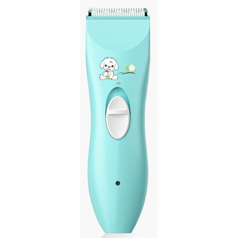 Masina De Tuns Bebelusi si Copii, Lame Cermice si Inox, Fara Fir, Functie Anti Taiere, Silentios, 50 W, Rezistent la Apa, 2 Accesorii, Incarcator USB, Model Ursulet, Albastru deschis