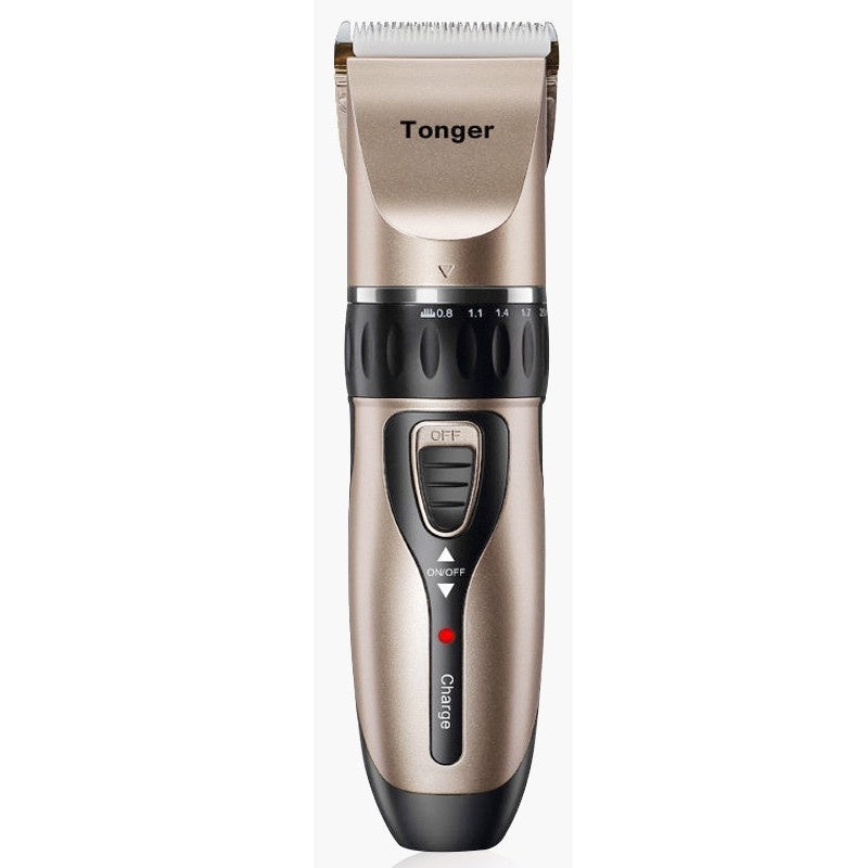 Masina De Tuns Bebelusi si Copii, Lame Cermice si Inox, Fara Fir, Functie Anti Taiere, Silentios, 50 W, 4 Accesorii, Incarcator USB, Gold Negru