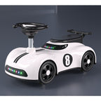 Masina pentru Copii, 1-3 ani, Impingere, Bluetooth, Muzica, din ABS, 4 Roti, Inaltime Sezut 22 cm, Alb