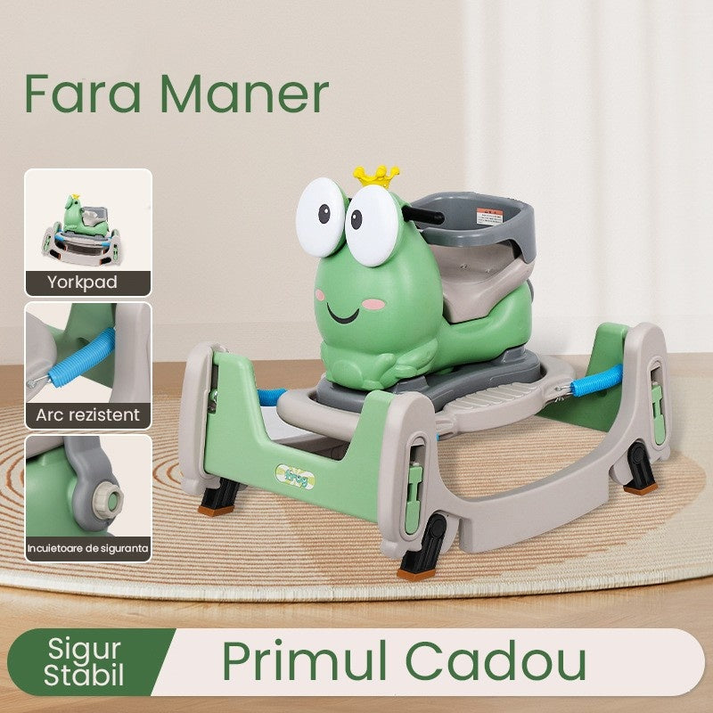Masinuta Balansor Multifunctionala pentru Copii, Model Cal Scooter de tip Masinuta Balansor, Varsta 1-3 ani, 84 x 80 x 58 cm, fara Maner, Verde