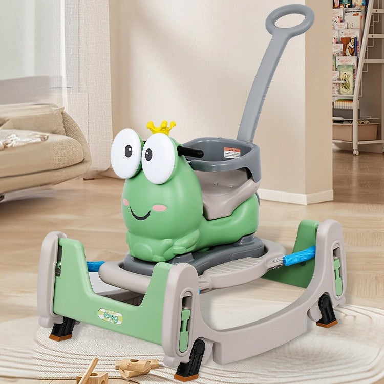 Masinuta Balansor Multifunctionala pentru Copii, Model Cal Scooter de tip Masinuta Balansor, Varsta 1-3 ani, 93 x 80 x 58 cm, cu Maner, Verde