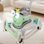 Masinuta Balansor Multifunctionala pentru Copii, Model Cal Scooter de tip Masinuta Balansor, Varsta 1-3 ani, 93 x 80 x 58 cm, cu Maner, Verde