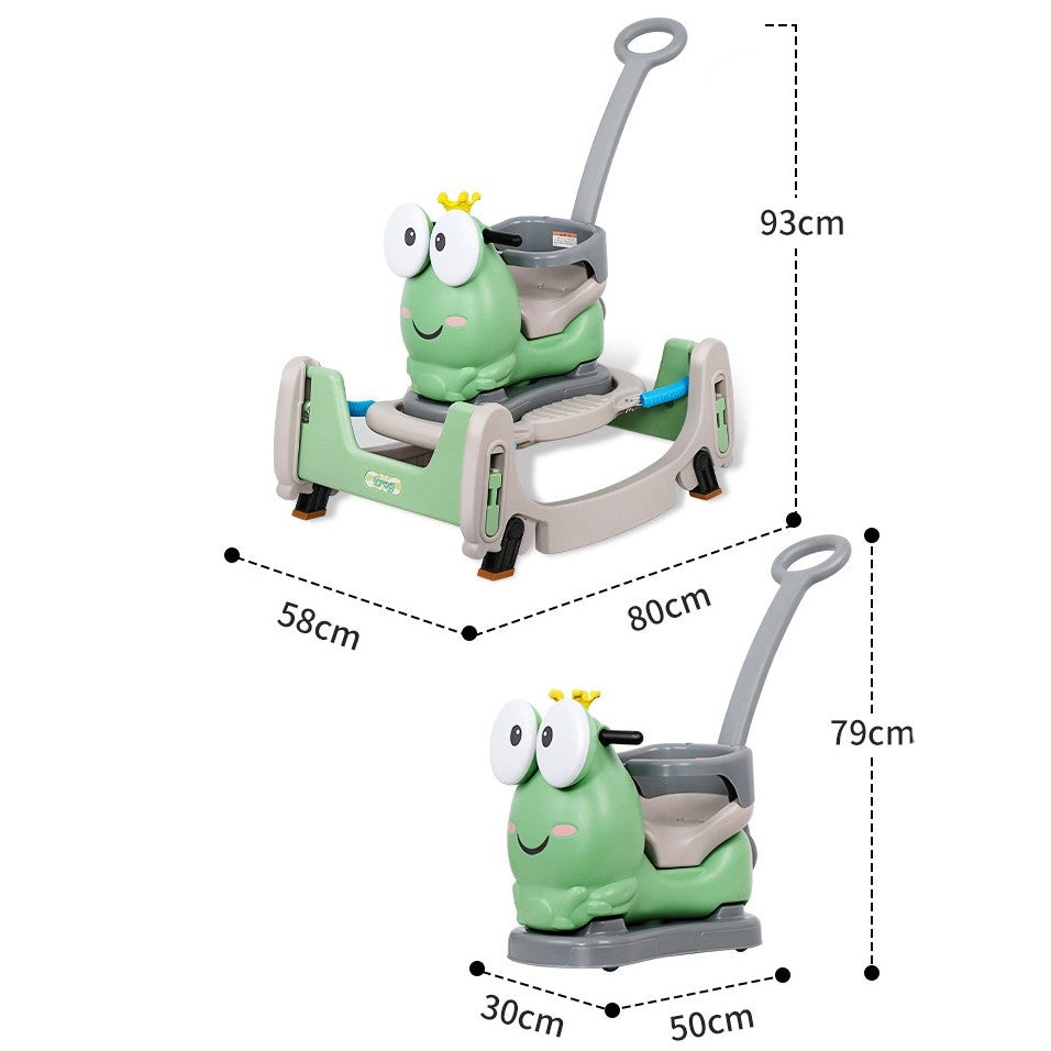 Masinuta Balansor Multifunctionala pentru Copii, Model Cal Scooter de tip Masinuta Balansor, Varsta 1-3 ani, 93 x 80 x 58 cm, cu Maner, Verde
