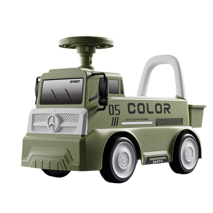 Masinuta pentru copii, 3 ani, Model Camion, Sport, Claxon, Cutie Depozitare, 62x26x40 cm, Verde