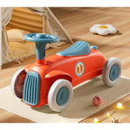 Masinuta Ride-On cu Sistem Anti-Rasturnare, Claxon pe Volan, 1-6 Ani, 60 x 28 x 34 cm, Rosu-Albastru