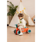 Masinuta Ride-On cu Sistem Anti-Rasturnare, Claxon pe Volan, 1-6 Ani, 60 x 28 x 34 cm, Rosu-Albastru