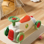 Masinuta Ride-On cu Sistem Anti-Rasturnare, Claxon pe Volan, 1-6 Ani, 60 x 28 x 34 cm, Alb-Verde