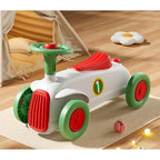 Masinuta Ride-On cu Sistem Anti-Rasturnare, Claxon pe Volan, 1-6 Ani, 60 x 28 x 34 cm, Alb-Verde