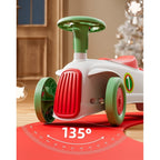 Masinuta Ride-On cu Sistem Anti-Rasturnare, Claxon pe Volan, 1-6 Ani, 60 x 28 x 34 cm, Alb-Verde