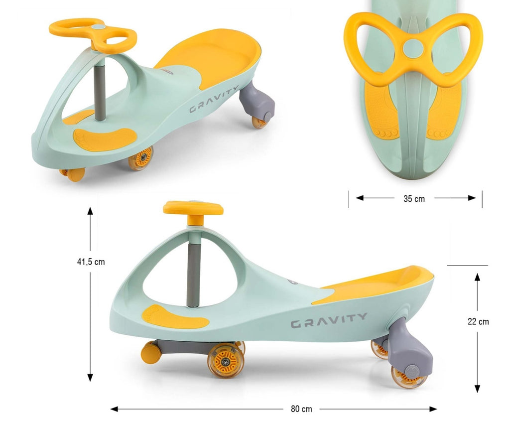 Milly Mally, Gravity, masinuta gravitationala fara pedale, Lime-Galben