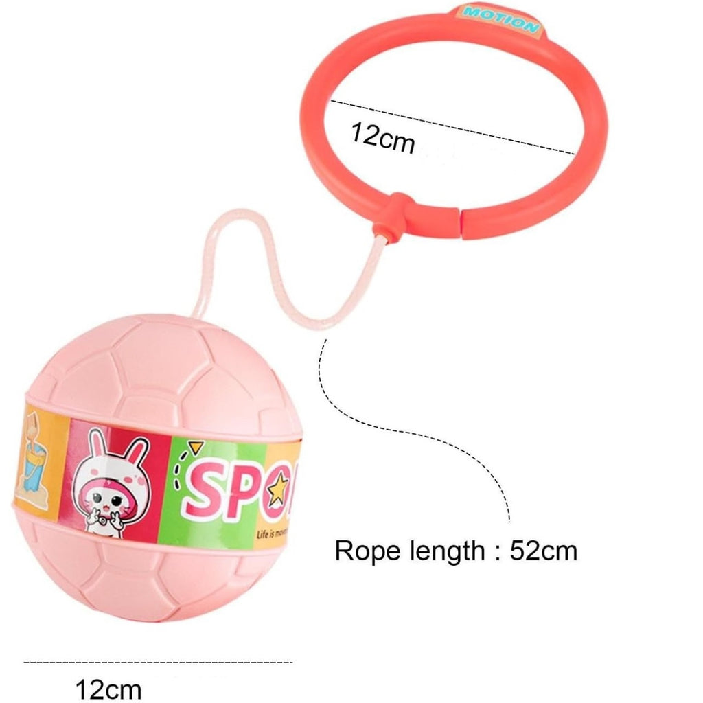Minge pentru Sarit, Tip Coarda Hula Hoop, Cerc 12 cm, Coarda 52 cm, Minge 12 x 11 cm, Functie Iluminat, 4-6 Ani, Plastic, Roz